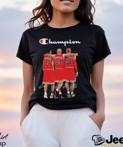 Pippen Jordan and Rodman Champions 2023 signatures shirt