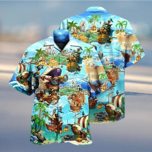 Pirate It Is Time Of Treasure Hunting Tropical Hawaiian Shirt