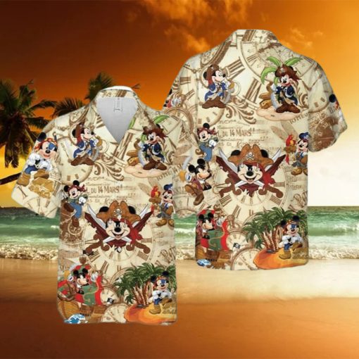 Pirates Mickey Mouse Hawaiian Shirt Gift For Disney Lovers