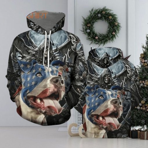 Pitbull Dog 3d All Over Print Hoodie