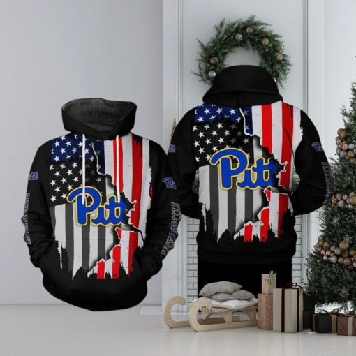 Pitt Panthers NCAA US Flag 3D Printed Hoodie