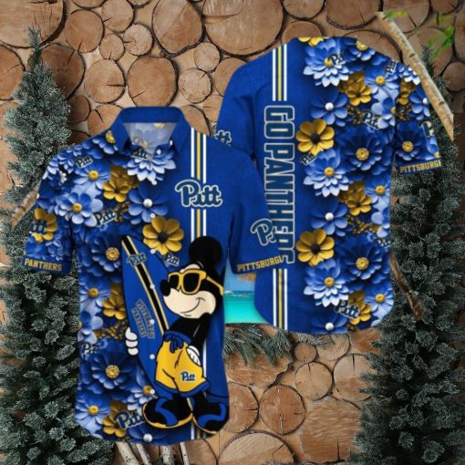 Pittsburgh Panthers Hawaiian Shirt Mickey Love Surfing Trending Summer Gift