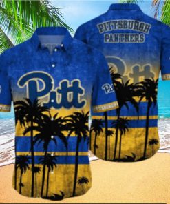 Pittsburgh Panthers Logo Coconut Tropical Hawaiian Shirt Beach Gift For Fans