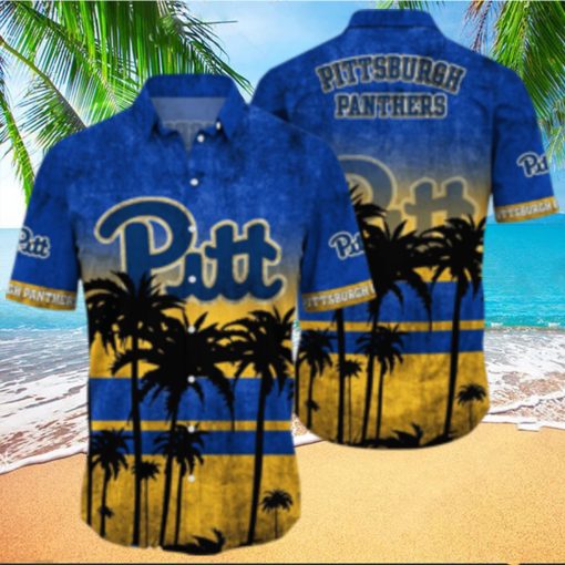 Pittsburgh Panthers Logo Coconut Tropical Hawaiian Shirt Beach Gift For Fans