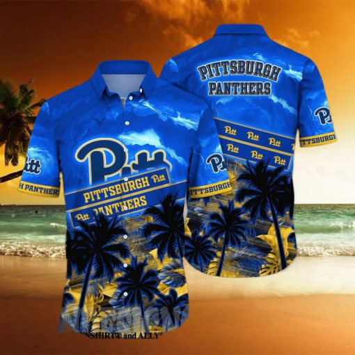 Pittsburgh Panthers NCAA Floral Full Printed 3D Hawaiian Shirt