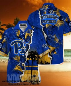 Pittsburgh Panthers NCAA Flower Unisex Full Printed Hawaiian Shirt