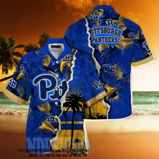 Pittsburgh Panthers NCAA Flower Unisex Full Printed Hawaiian Shirt