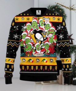 Pittsburgh Penguins 12 Grinch Xmas Day Ugly Christmas Sweater