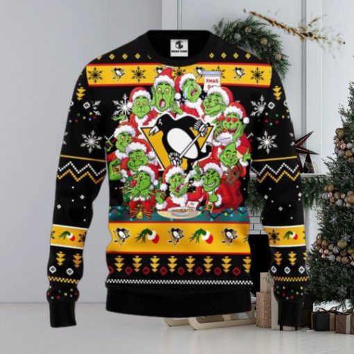 Pittsburgh Penguins 12 Grinch Xmas Day Ugly Christmas Sweater