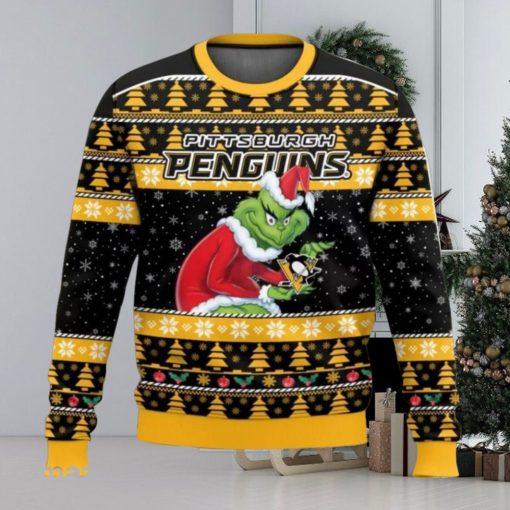 Pittsburgh Penguins Grinch Ugly Christmas Sweater Christmas Gift For Sport Fans