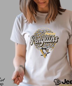 Pittsburgh Penguins Leopard Print Long Sleeve T Shirt