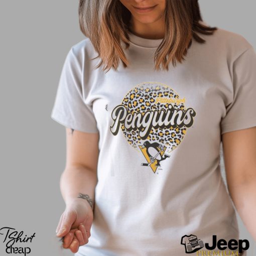 Pittsburgh Penguins Leopard Print Long Sleeve T Shirt