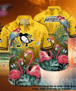 Pittsburgh Penguins NHL Floral 3D Full Printing Hawaiian Shirt