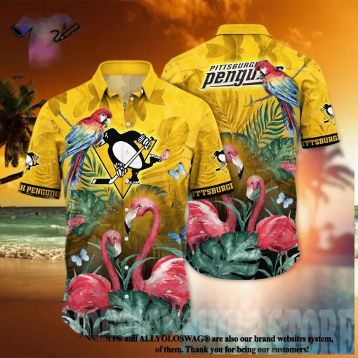 Pittsburgh Penguins NHL Floral 3D Full Printing Hawaiian Shirt