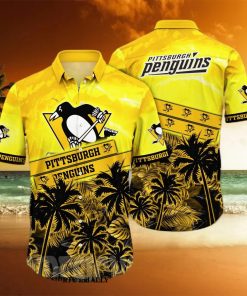 Pittsburgh Penguins NHL Floral All Over Print Classic Hawaiian Shirt