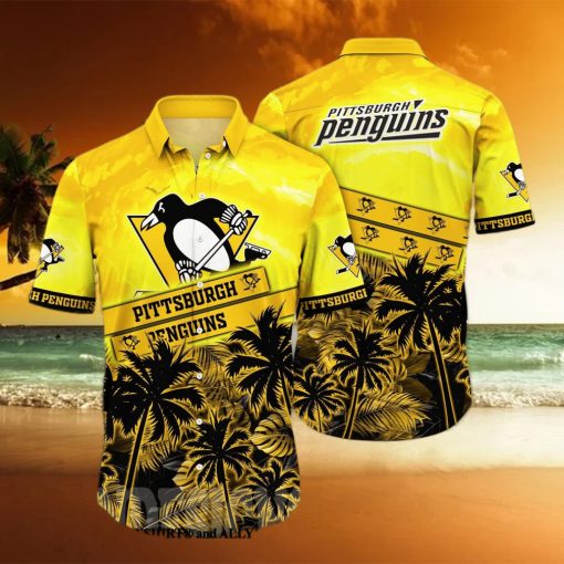 Pittsburgh Penguins NHL Floral All Over Print Classic Hawaiian Shirt