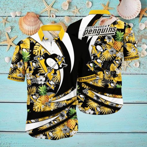 Pittsburgh Penguins NHL Flower Hawaiian Shirt