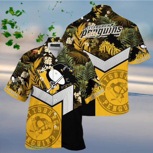 Pittsburgh Penguins NHL Flower Tropical Hawaiian Shirt And Short