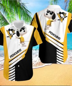 Pittsburgh Penguins Snoopy On Doghouse Funny Hawaii Shirts