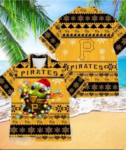 Pittsburgh Pirates Baby Yoda Star Wars Funny Hawaiian Shirt New For Fans Gift Christmas Holidays