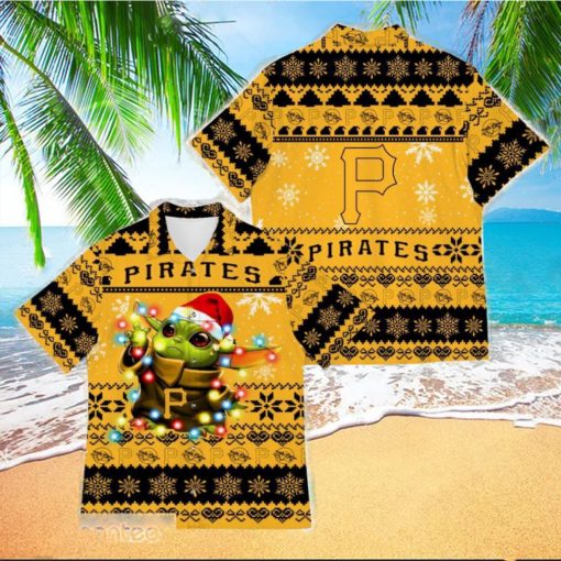 Pittsburgh Pirates Baby Yoda Star Wars Funny Hawaiian Shirt New For Fans Gift Christmas Holidays