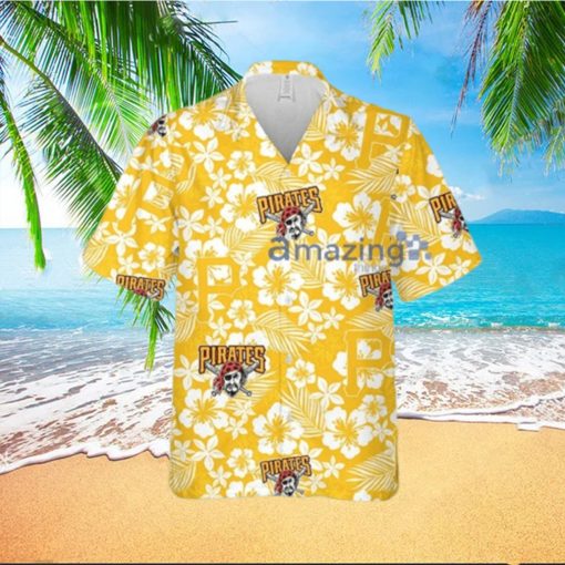 Pittsburgh Pirates Hibiscus Seamless Pattern Hawaiian Shirt