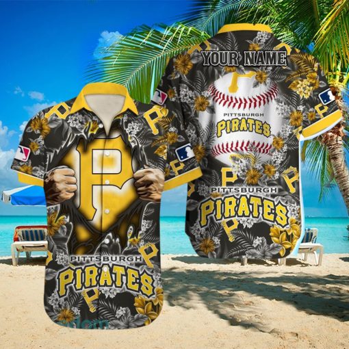 Pittsburgh Pirates MLB All Over printed 3D Beach Lover Gift Aloha Hawaiian Shirt Custom Name