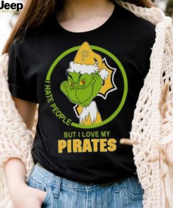 Pittsburgh Pirates MLB Christmas Grinch I Hate People But I Love My Favorite Baseball Team T Shirt