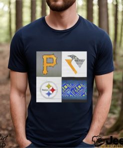 Pittsburgh Sports Team Logo Art Plus Pennsylvania Map Pirates Penguins Steelers shirt