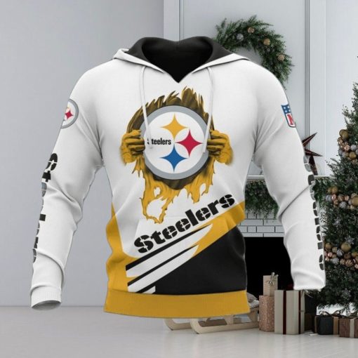 Pittsburgh Steelers 3D Puff Print Hoodie Cool Graphic Gift