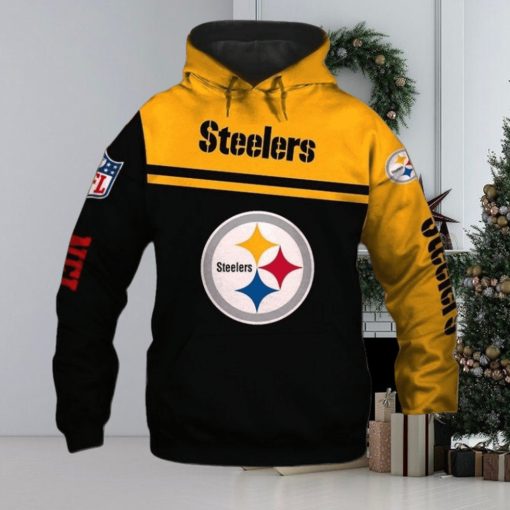 Pittsburgh Steelers 3D Skull Zip Hoodie Pullover Sweatshirt