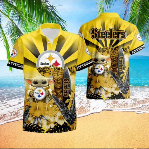 Pittsburgh Steelers Baby Yoda Hawaiian Shirt summer shirt