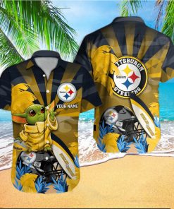 Pittsburgh Steelers Baby Yoda Hawaiian shirt