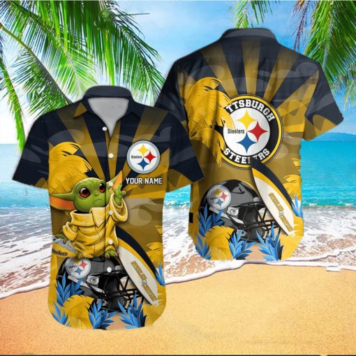 Pittsburgh Steelers Baby Yoda Hawaiian shirt