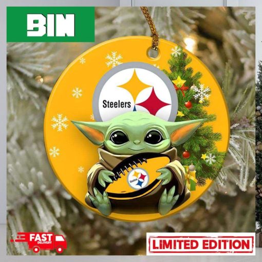 Pittsburgh Steelers Baby Yoda NFL Christmas 2023 Christmas Tree Decorations Ornament_88754556 1 768×768