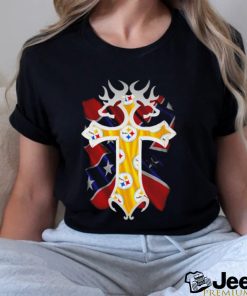 Pittsburgh Steelers Christ Cross Confederate flag shirt