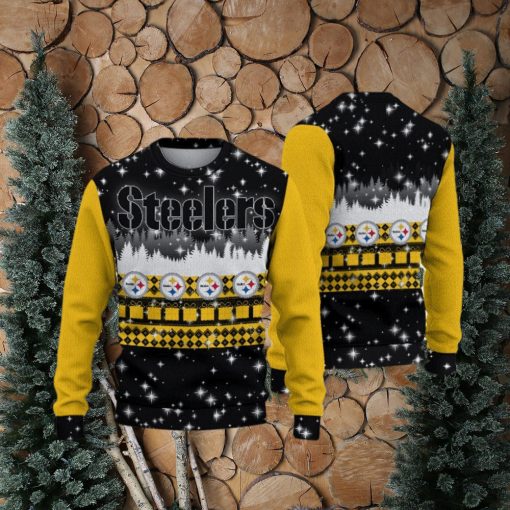 Pittsburgh Steelers Christmas Forrest Knitted Sweater Gift For Men And Women