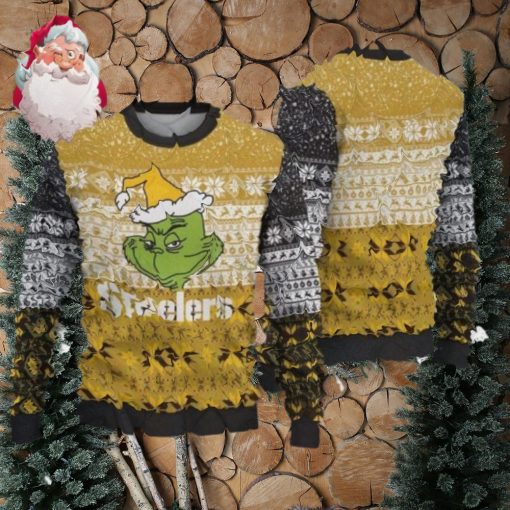 Pittsburgh Steelers Christmas Grinch AOP Sweater