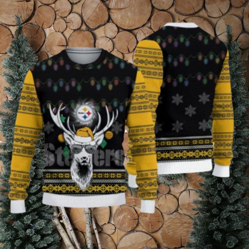 Pittsburgh Steelers Christmas Reindeer Knitted Sweater Textile Gift For Men And Women