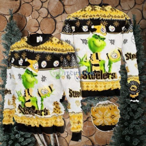 Pittsburgh Steelers Grinch Christmas AOP Sweater For Men Women