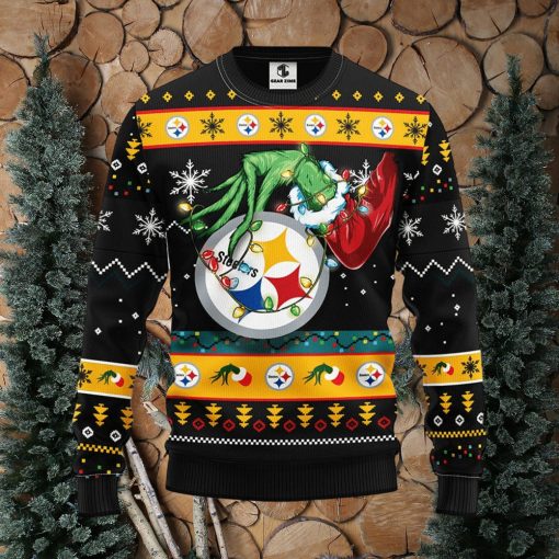 Pittsburgh Steelers Grinch Christmas Ugly Sweater