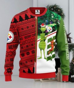 Pittsburgh Steelers Grinch & Scooby Doo Xmas Ugly Christmas Sweater Best Christmas Gift Ideas