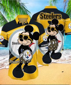 Pittsburgh Steelers Hawaiian Shirt Mickey 3D All Over Printed For Best s Ever