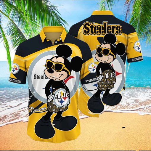 Pittsburgh Steelers Hawaiian Shirt  Mickey 3D All Over Printed For Best s Ever