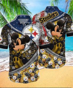 Pittsburgh Steelers Hawaiian Shirt Mickey Graphic