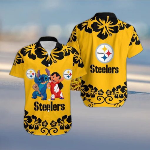 Pittsburgh Steelers Lilo And Stitch Hawaiian Shirt Holiday Gift For Christmas