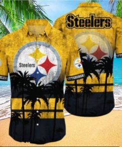 Pittsburgh Steelers Logo Coconut Tropical Hawaiian Shirt Beach Gift For Fans
