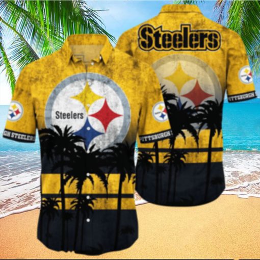 Pittsburgh Steelers Logo Coconut Tropical Hawaiian Shirt Beach Gift For Fans