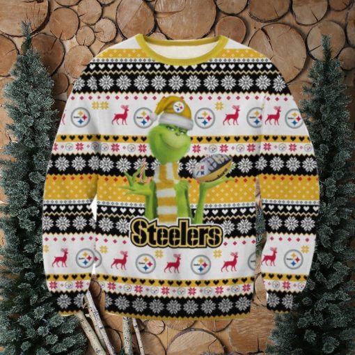 Pittsburgh Steelers Logo Grinch Ugly Sweater Christmas Gift For Men And Women