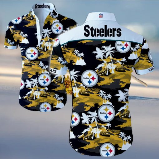 Pittsburgh Steelers Logo NFL Hawaiian Summer Beach Shirt Full Print